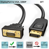 DisplayPort to VGA Cable(1.8m,Gold Plated)