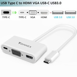 FOINNEX USB-C to HDMI,VGA,2 x USB 3.0 AV Digital Multiport HUB/Adapter