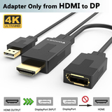 HDMI to DisplayPort Adapter/Converter 4K 60Hz,PC to Monitor Male HDMI to DP Output Dongle with Audio